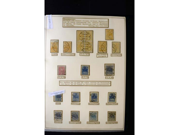 1918/27, interesting used and unused collection with some cards and covers, strong section flower design with colours, gutter