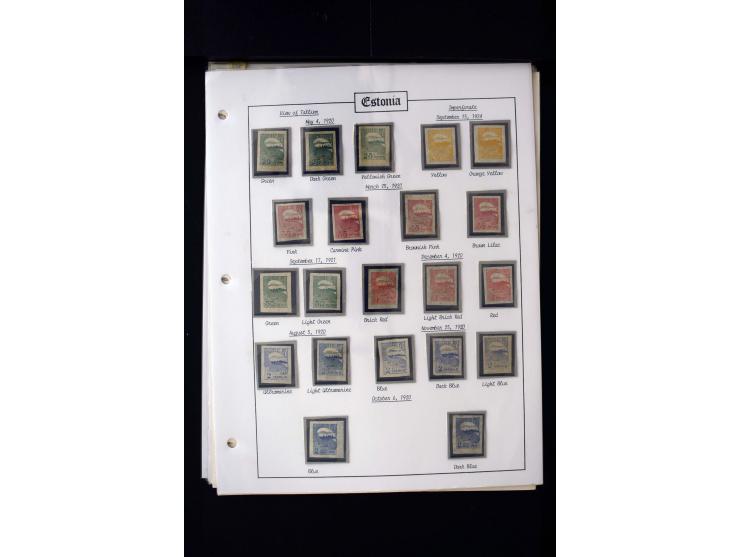 1918/27, interesting used and unused collection with some cards and covers, strong section flower design with colours, gutter