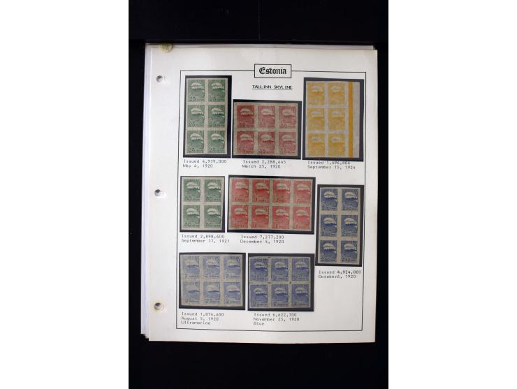 1918/27, interesting used and unused collection with some cards and covers, strong section flower design with colours, gutter