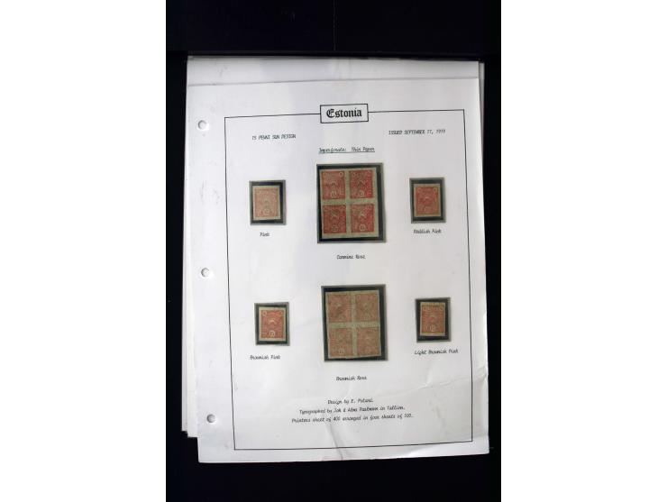1918/27, interesting used and unused collection with some cards and covers, strong section flower design with colours, gutter
