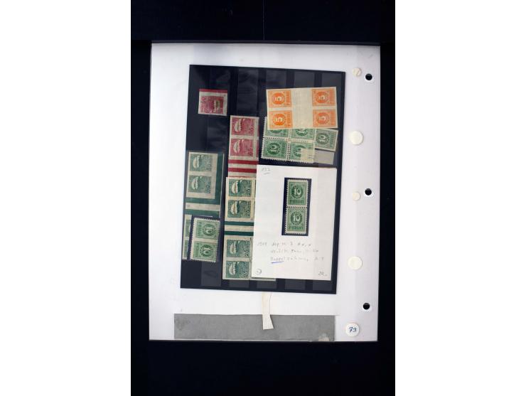 1918/27, interesting used and unused collection with some cards and covers, strong section flower design with colours, gutter