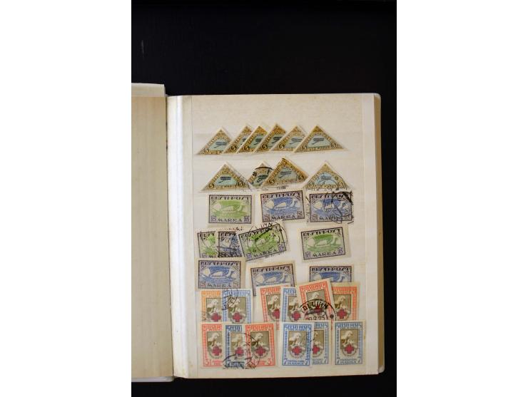1918/27, interesting used and unused collection with some cards and covers, strong section flower design with colours, gutter