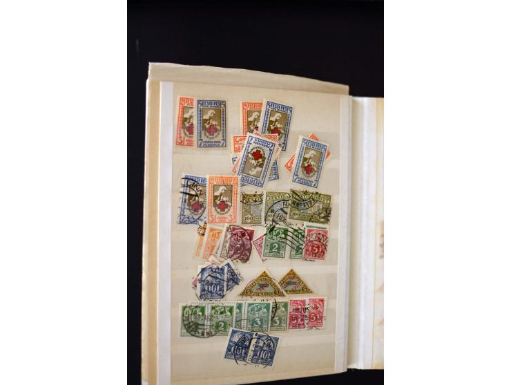 1918/27, interesting used and unused collection with some cards and covers, strong section flower design with colours, gutter