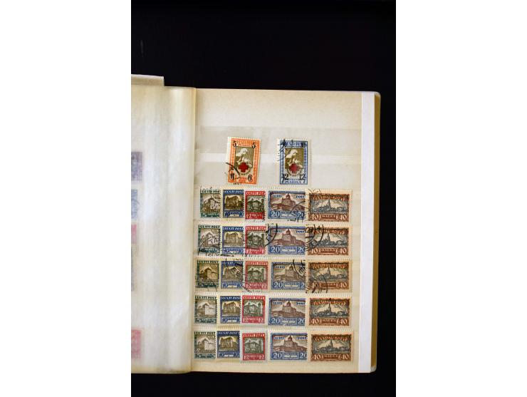 1918/27, interesting used and unused collection with some cards and covers, strong section flower design with colours, gutter