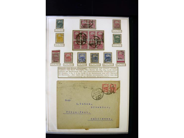 1918/27, interesting used and unused collection with some cards and covers, strong section flower design with colours, gutter