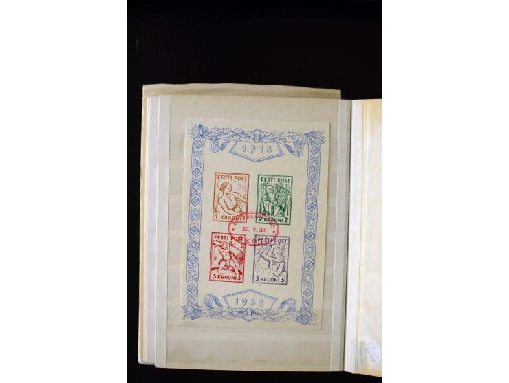1918/27, interesting used and unused collection with some cards and covers, strong section flower design with colours, gutter