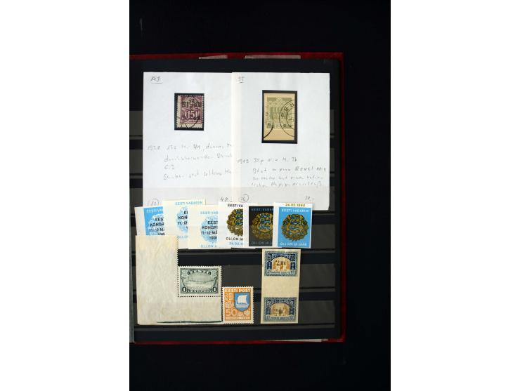 1919/39, interesting unused and used group with varieties like Mi.-No. 142 - 45 with burelage on top, paper varieties etc., m