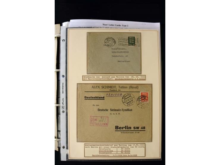 1928/40, interesting unused and used collection containing more than 100 cards and covers, better sets, multiples, colour- an