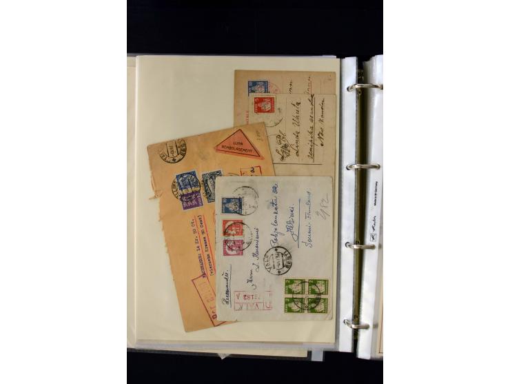 1928/40, interesting unused and used collection containing more than 100 cards and covers, better sets, multiples, colour- an