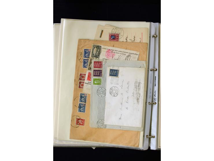 1928/40, interesting unused and used collection containing more than 100 cards and covers, better sets, multiples, colour- an
