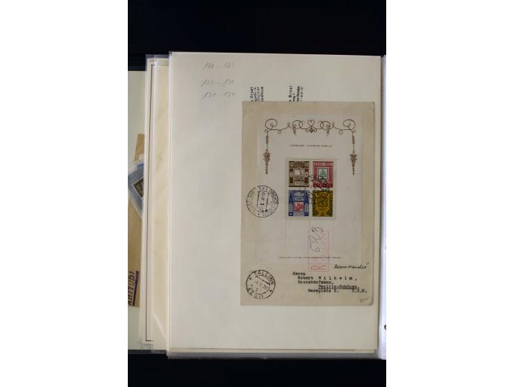 1928/40, interesting unused and used collection containing more than 100 cards and covers, better sets, multiples, colour- an