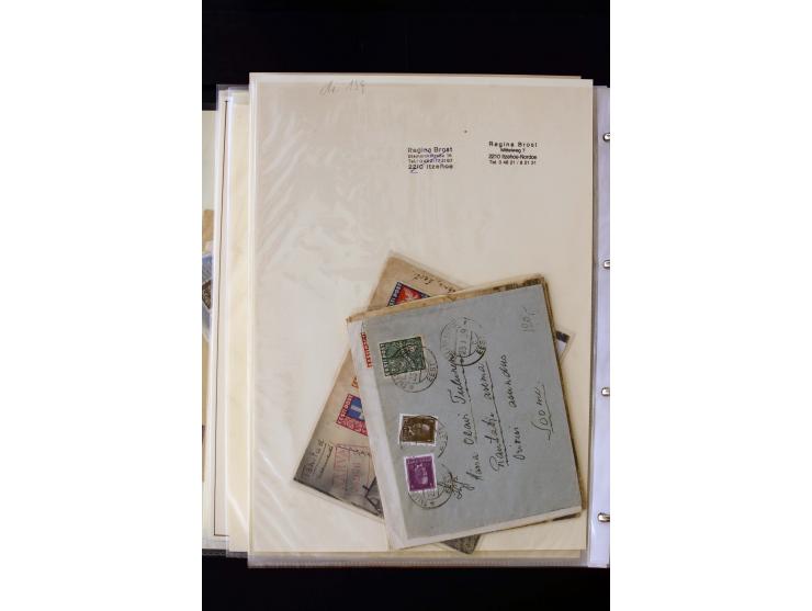 1928/40, interesting unused and used collection containing more than 100 cards and covers, better sets, multiples, colour- an