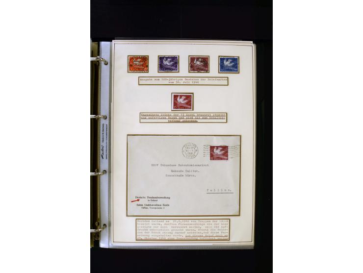 1928/40, interesting unused and used collection containing more than 100 cards and covers, better sets, multiples, colour- an