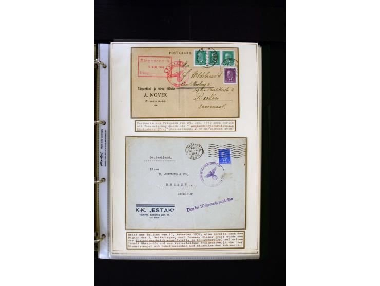 1928/40, interesting unused and used collection containing more than 100 cards and covers, better sets, multiples, colour- an