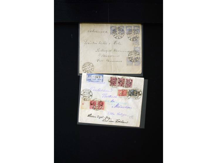 1919/43, very interesting collection of more than 180 cards and covers including censor marks, special cancellations, Ostland