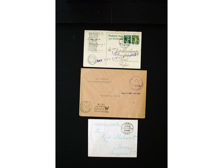 1919/43, very interesting collection of more than 180 cards and covers including censor marks, special cancellations, Ostland