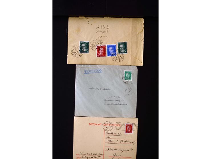 1919/43, very interesting collection of more than 180 cards and covers including censor marks, special cancellations, Ostland