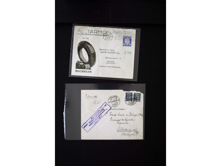 1919/43, very interesting collection of more than 180 cards and covers including censor marks, special cancellations, Ostland