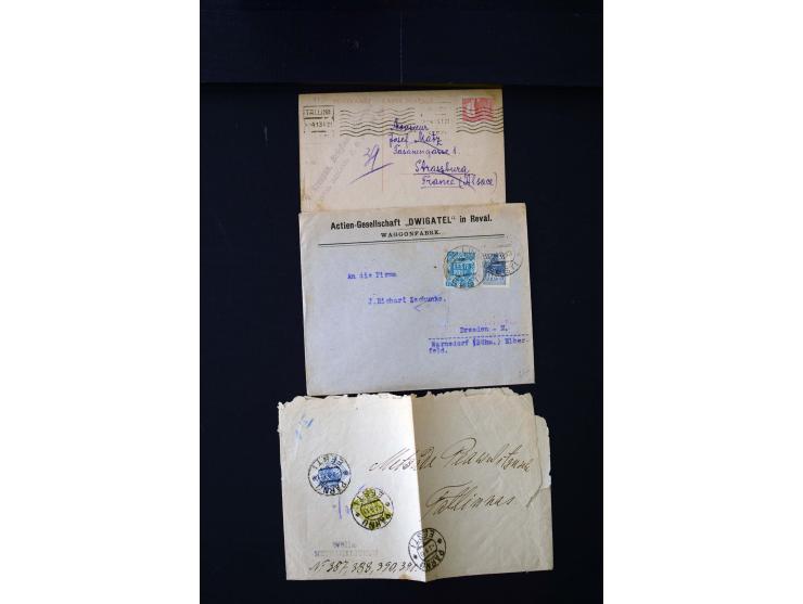 1919/43, very interesting collection of more than 180 cards and covers including censor marks, special cancellations, Ostland
