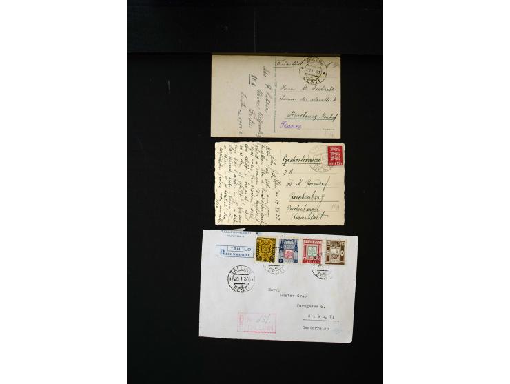 1919/43, very interesting collection of more than 180 cards and covers including censor marks, special cancellations, Ostland