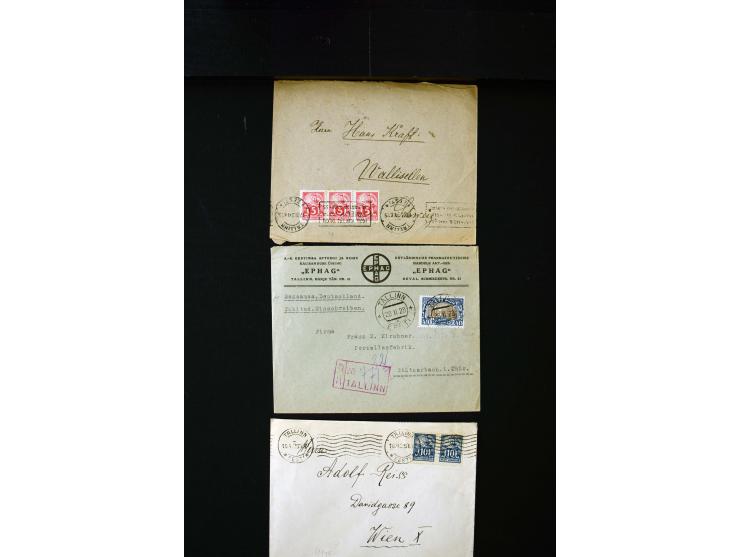 1919/43, very interesting collection of more than 180 cards and covers including censor marks, special cancellations, Ostland
