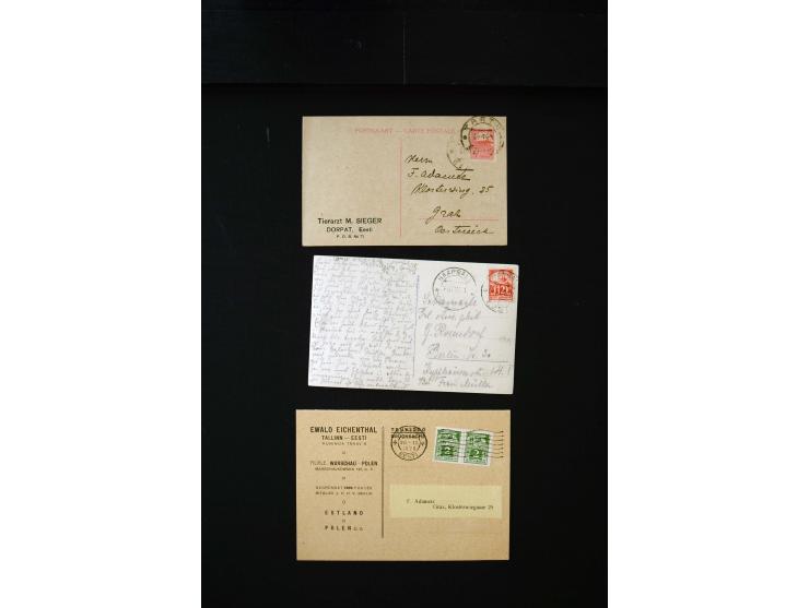 1919/43, very interesting collection of more than 180 cards and covers including censor marks, special cancellations, Ostland