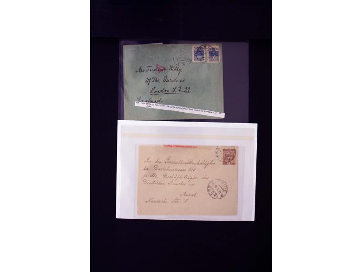 1919/43, very interesting collection of more than 180 cards and covers including censor marks, special cancellations, Ostland