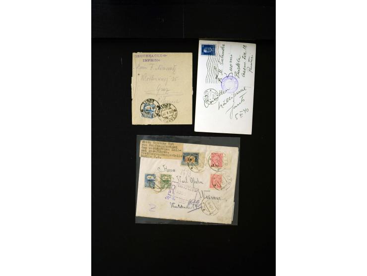 1919/43, very interesting collection of more than 180 cards and covers including censor marks, special cancellations, Ostland