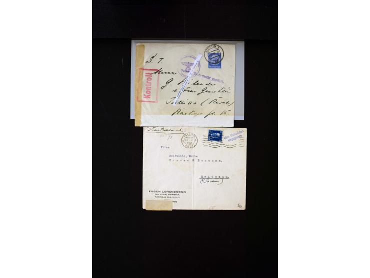 1919/43, very interesting collection of more than 180 cards and covers including censor marks, special cancellations, Ostland