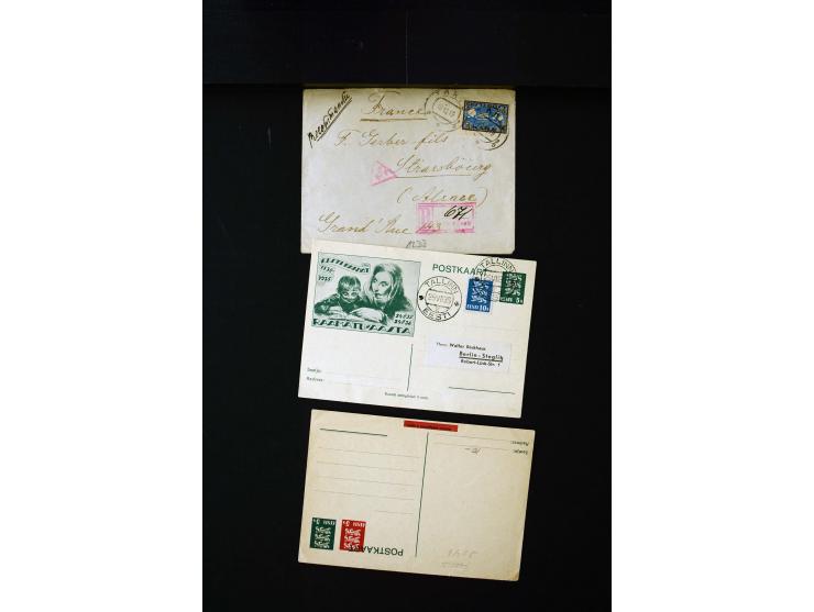 1919/43, very interesting collection of more than 180 cards and covers including censor marks, special cancellations, Ostland
