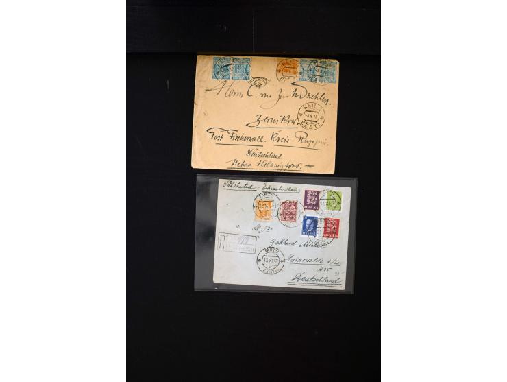 1919/43, very interesting collection of more than 180 cards and covers including censor marks, special cancellations, Ostland
