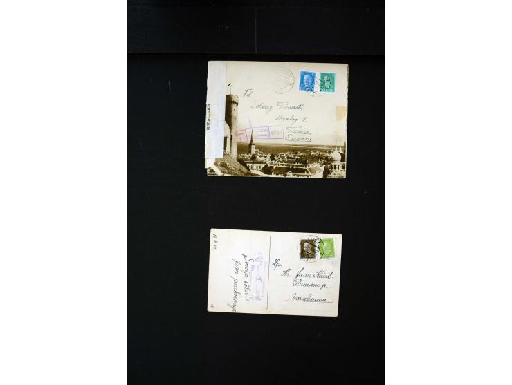 1919/43, very interesting collection of more than 180 cards and covers including censor marks, special cancellations, Ostland