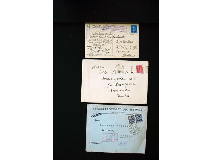 1919/43, very interesting collection of more than 180 cards and covers including censor marks, special cancellations, Ostland
