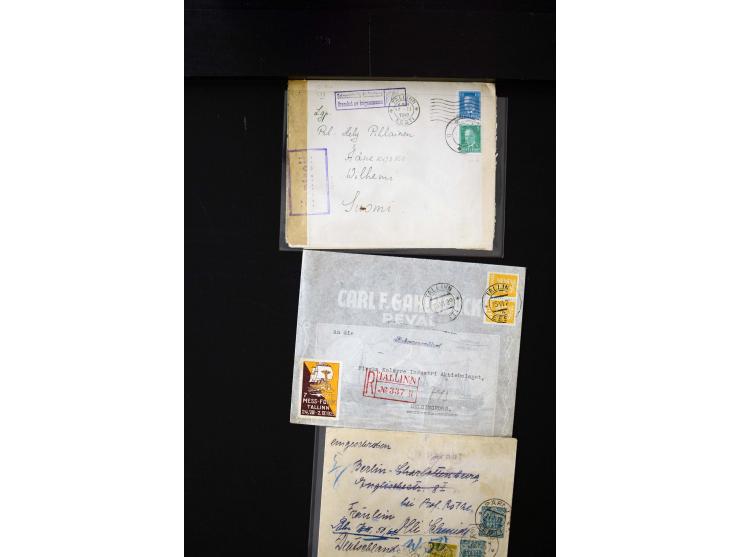 1919/43, very interesting collection of more than 180 cards and covers including censor marks, special cancellations, Ostland