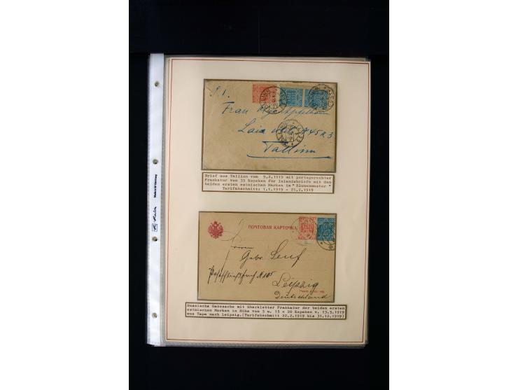 1919/43, very interesting collection of more than 180 cards and covers including censor marks, special cancellations, Ostland
