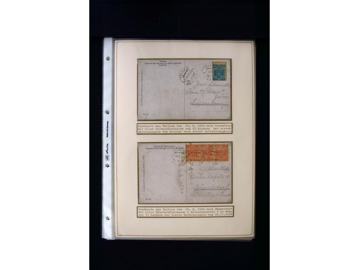 1919/43, very interesting collection of more than 180 cards and covers including censor marks, special cancellations, Ostland