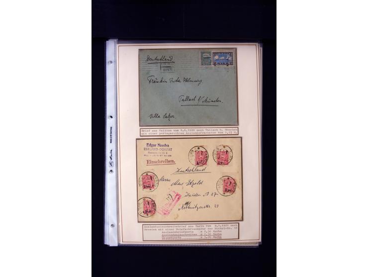 1919/43, very interesting collection of more than 180 cards and covers including censor marks, special cancellations, Ostland