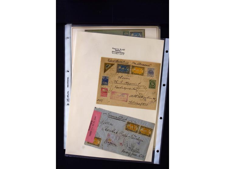 1919/43, very interesting collection of more than 180 cards and covers including censor marks, special cancellations, Ostland