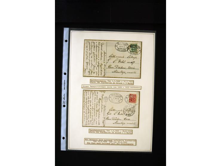 1919/43, very interesting collection of more than 180 cards and covers including censor marks, special cancellations, Ostland