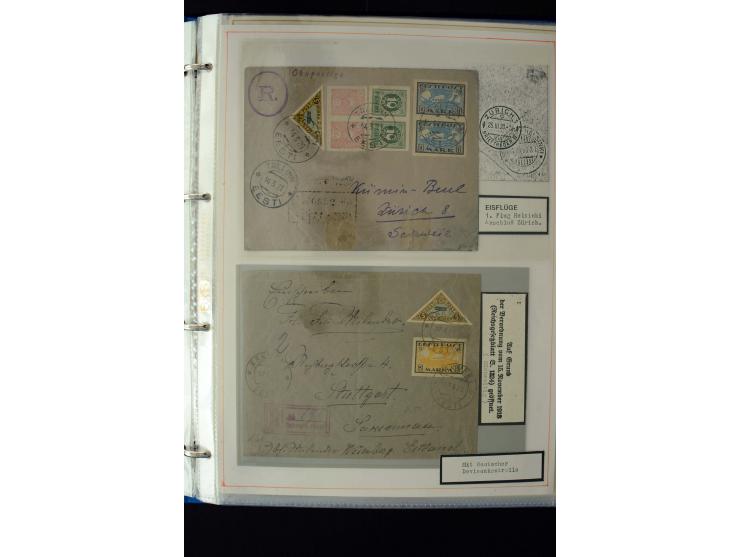 AIRMAIL: 1920/30, very interesting unused and used collection containing several "Ice-Flights", more than 30 cards and covers