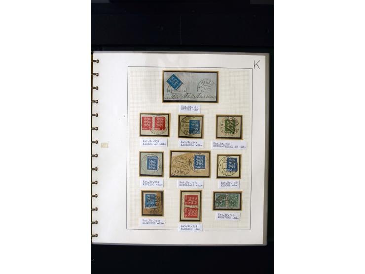 CANCELLATIONS: AA AG - VÖHMA-KABALA, extensive 4 volume collection with many hundred pieces, mostly very clean and complete c