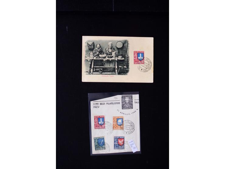 1919/40, interesting group of more than 25 cards with mostly special cancellations including "TARTU ÜLIKOOL 1632-1932", fine