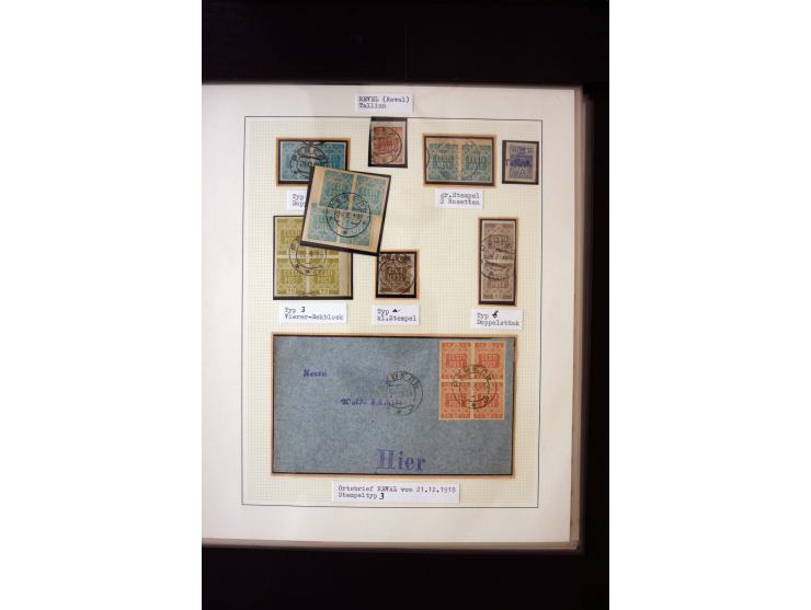 PROVISIONAL CANCELLATIONS: ALATSKIWI - TORI, very interesting collection with more than 230 stamps and pieces and 15 cards an