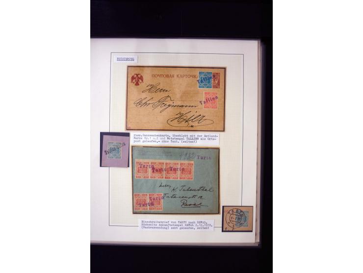 PROVISIONAL CANCELLATIONS: ALATSKIWI - TORI, very interesting collection with more than 230 stamps and pieces and 15 cards an