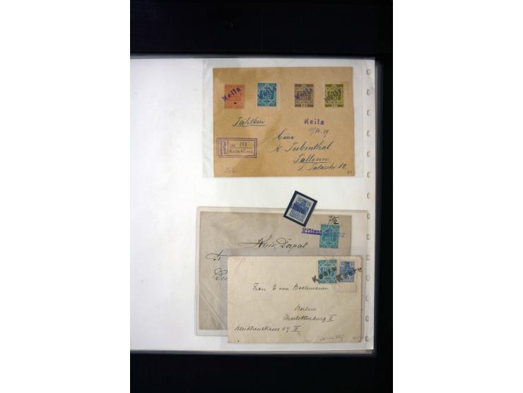 PROVISIONAL CANCELLATIONS: ALATSKIWI - TORI, very interesting collection with more than 230 stamps and pieces and 15 cards an