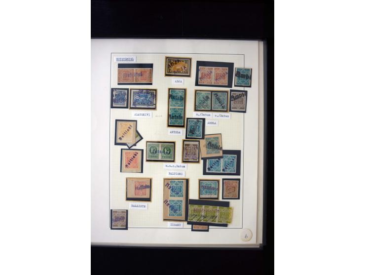 PROVISIONAL CANCELLATIONS: ALATSKIWI - TORI, very interesting collection with more than 230 stamps and pieces and 15 cards an