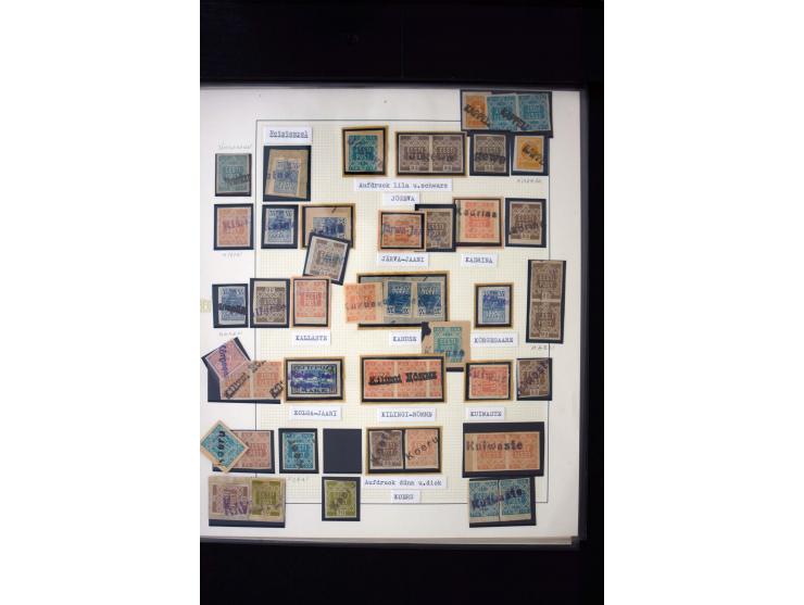 PROVISIONAL CANCELLATIONS: ALATSKIWI - TORI, very interesting collection with more than 230 stamps and pieces and 15 cards an