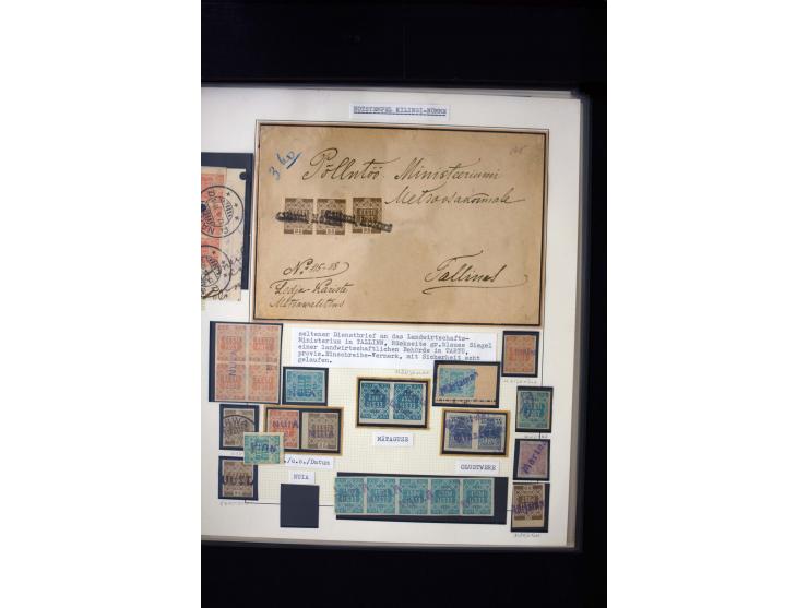 PROVISIONAL CANCELLATIONS: ALATSKIWI - TORI, very interesting collection with more than 230 stamps and pieces and 15 cards an