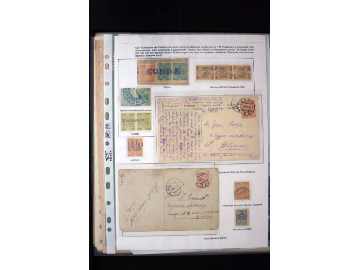 PROVISIONAL CANCELLATIONS: ALATSKIWI - TORI, very interesting collection with more than 230 stamps and pieces and 15 cards an