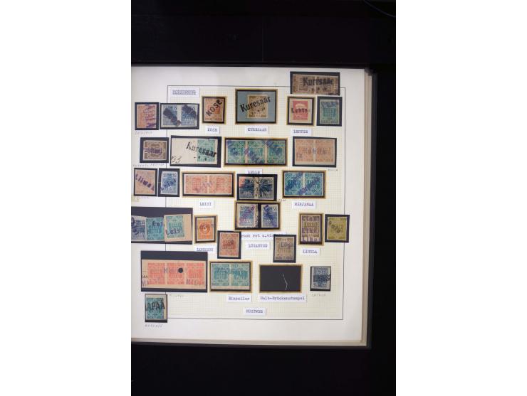 PROVISIONAL CANCELLATIONS: ALATSKIWI - TORI, very interesting collection with more than 230 stamps and pieces and 15 cards an